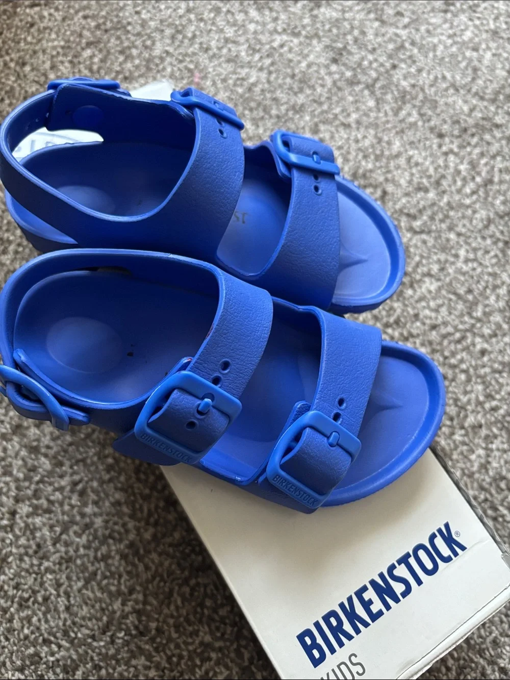 Birkenstock Kids Royal Blue EVA Two-Strap Sandals